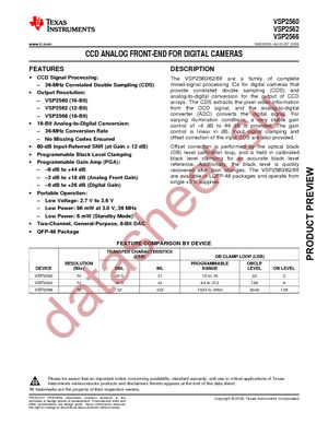 VSP2562PT datasheet  